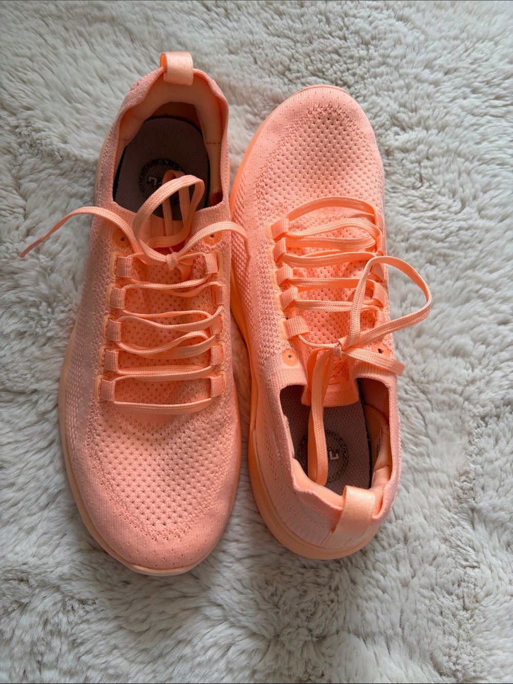 APL Techloom Breeze Women's Knit Sneakers in Peach Coral